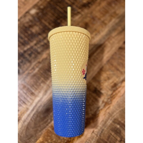 Disney Stitch 32oz Studded Drink Tumbler Yellow And Blue NWOT - Picture 4 of 8